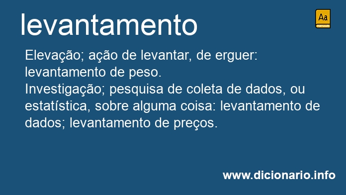 Significado de levantamento