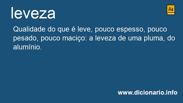 Significado de leveza