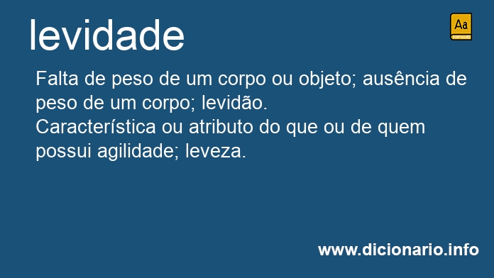 Significado de levidade