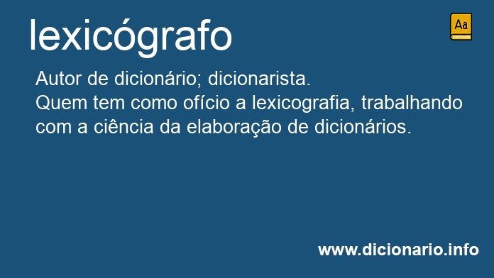 Significado de lexicgrafa