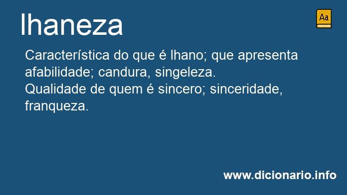 Significado de lhaneza