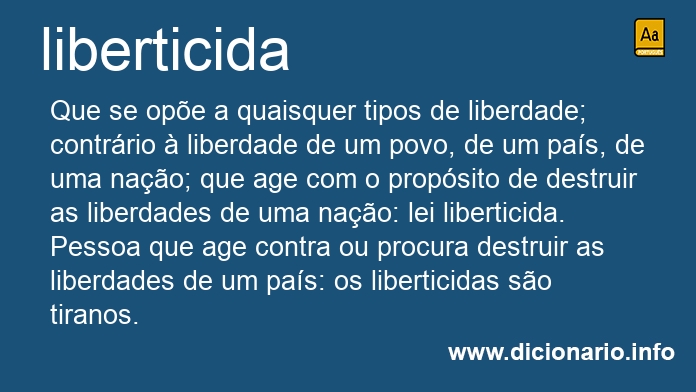 Significado de liberticida