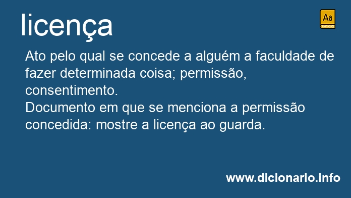 Significado de licena