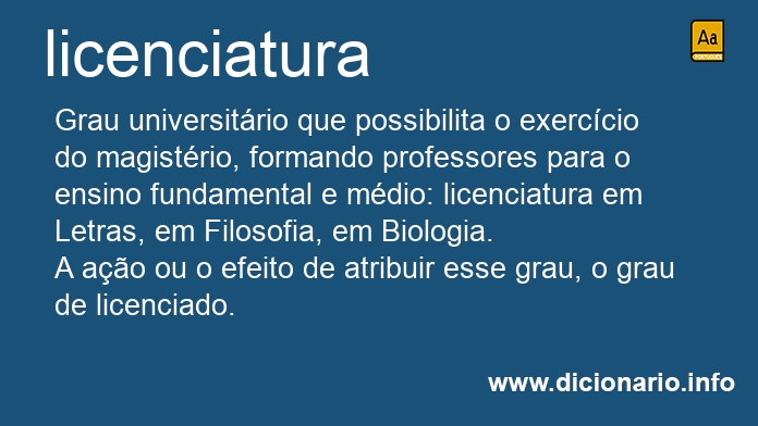 Significado de licenciatura