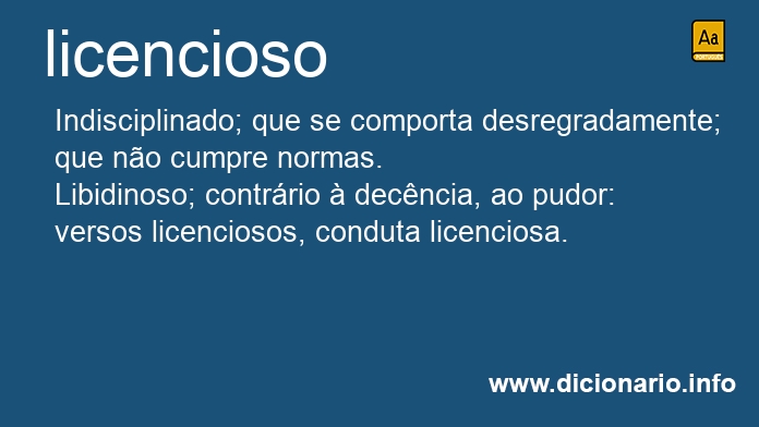 Significado de licencioso