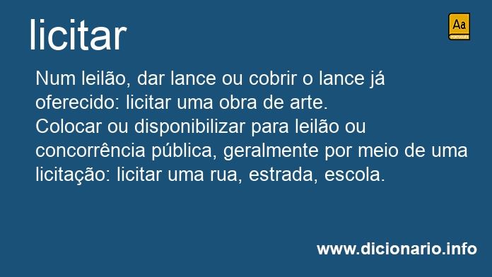 Significado de licitar