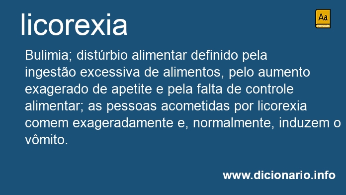 Significado de licorexia