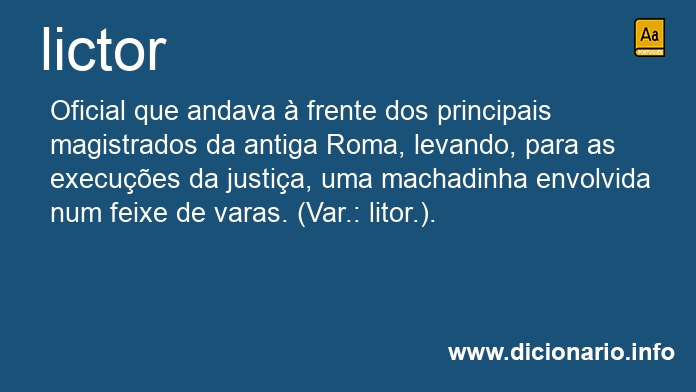 Significado de lictor