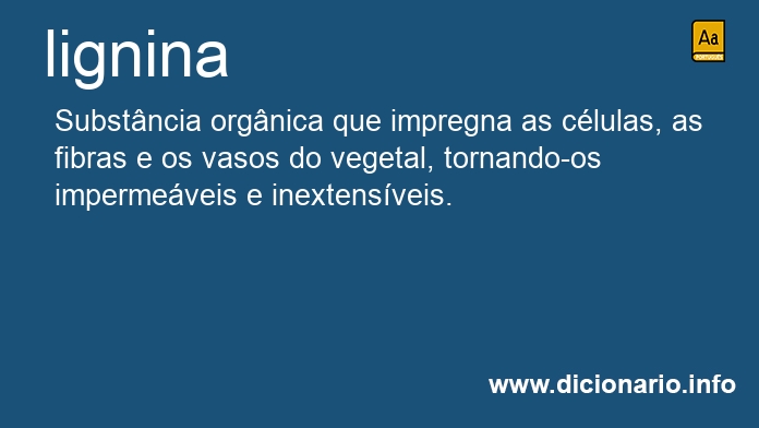 Significado de lignina