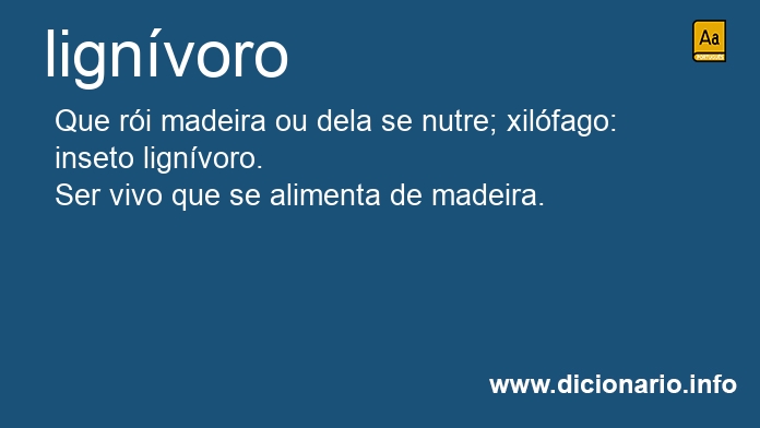 Significado de lignvoro