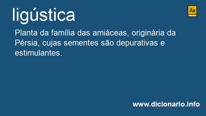 Significado de ligstica