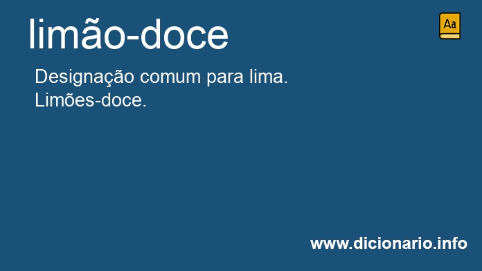 Significado de limo-doce