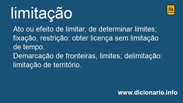 Significado de limitao