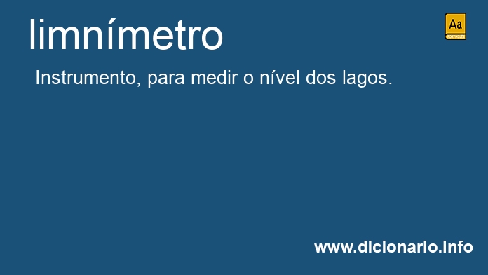 Significado de limnmetro