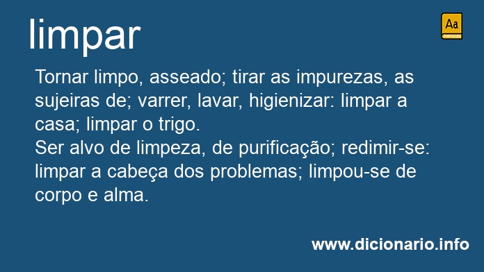 Significado de limpar