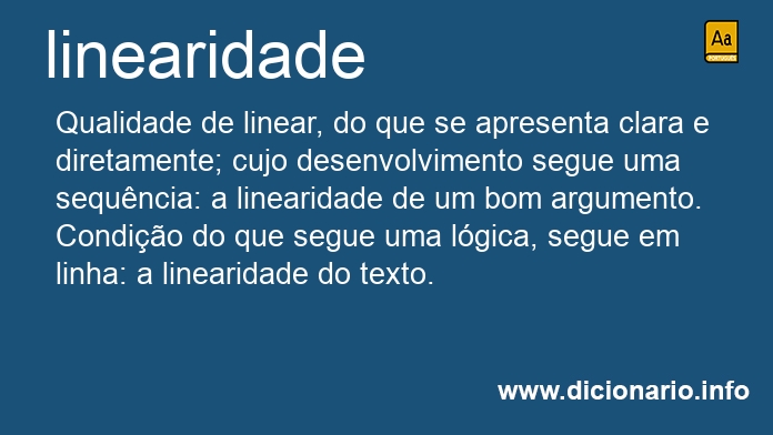 Significado de linearidade