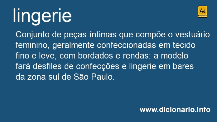 Significado de lingerie