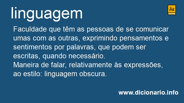 Significado de linguagem