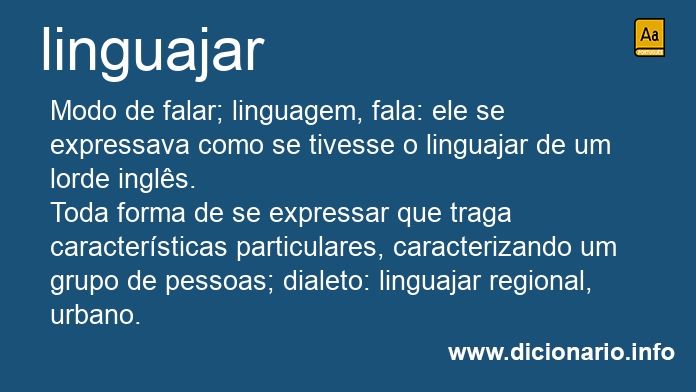 Significado de linguajar