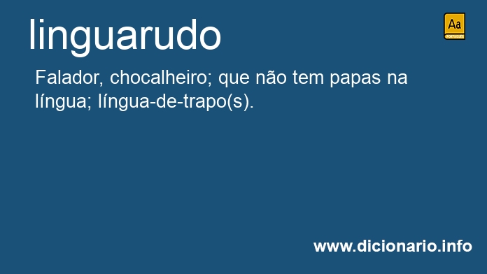 Significado de linguarudo