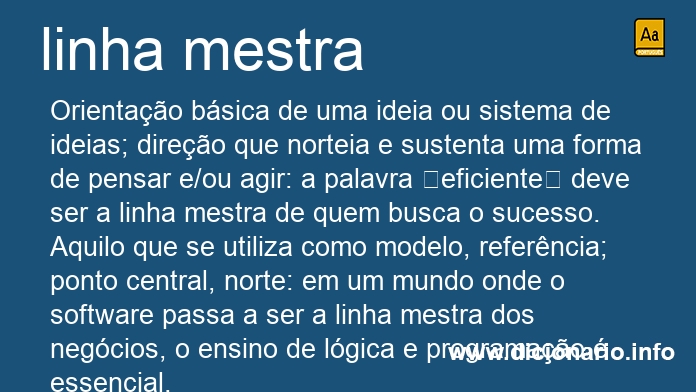 Significado de linha mestra