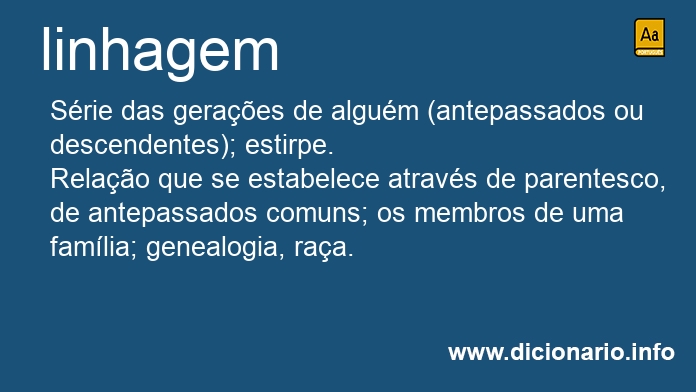 Significado de linhagem