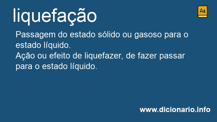 Significado de liquefaes