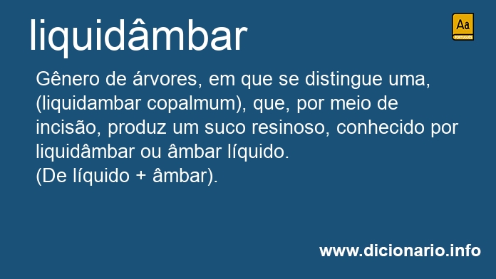 Significado de liquidmbar