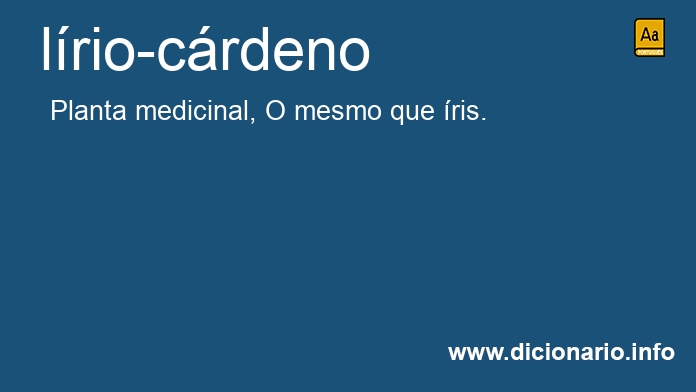 Significado de lrio-crdeno