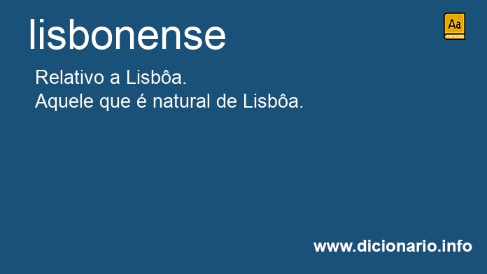 Significado de lisbonense