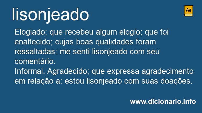 Significado de lisonjeado