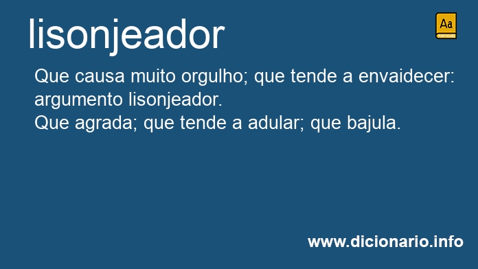 Significado de lisonjeador