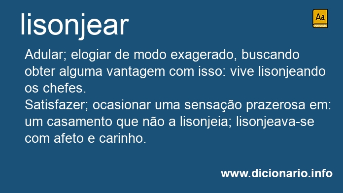 Significado de lisonjear