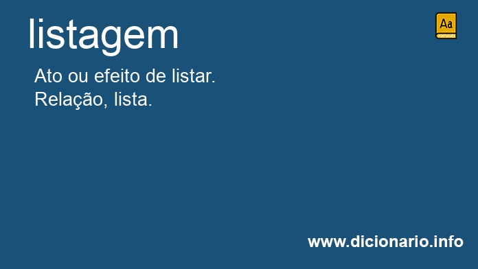 Significado de listagem