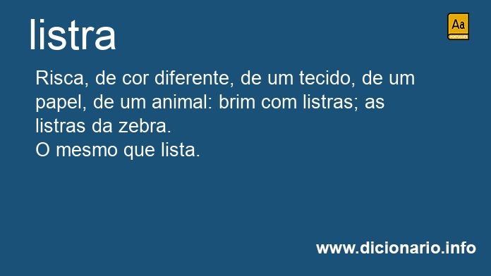 Significado de listra