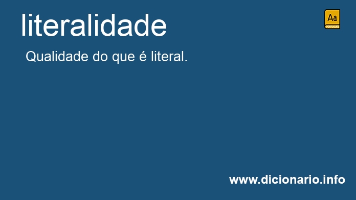 Significado de literalidade