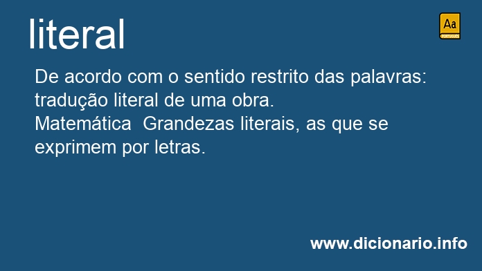 Significado de literalista