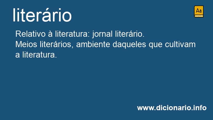 Significado de literrio