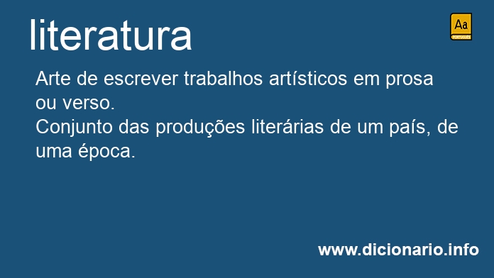 Significado de literatura