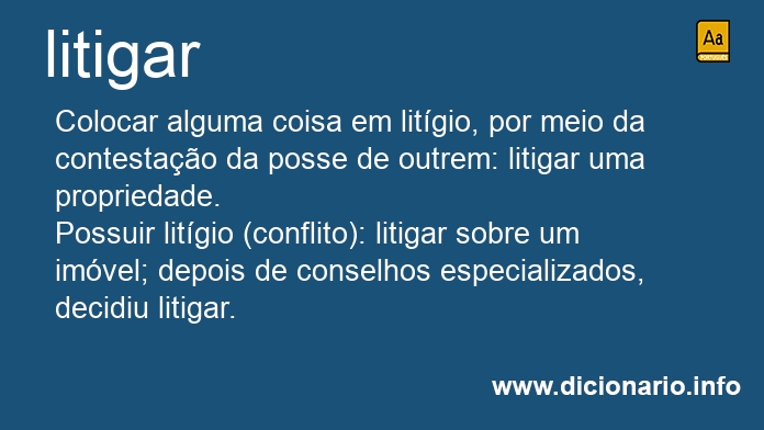 Significado de litigado