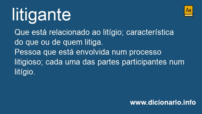 Significado de litigante