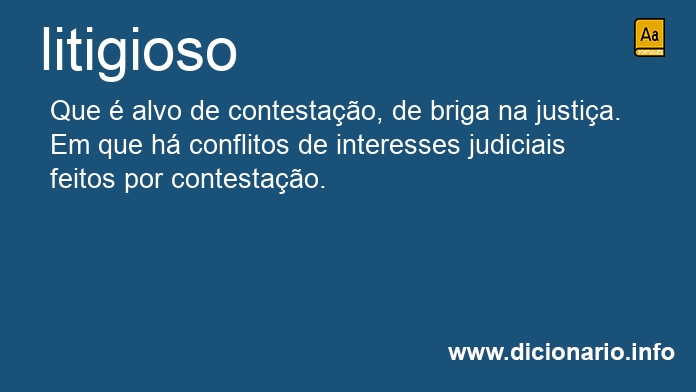 Significado de litigioso