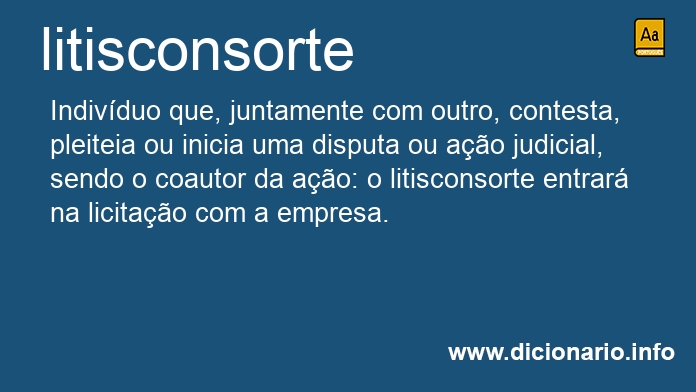 Significado de litisconsortes