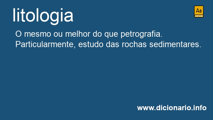 Significado de litologia