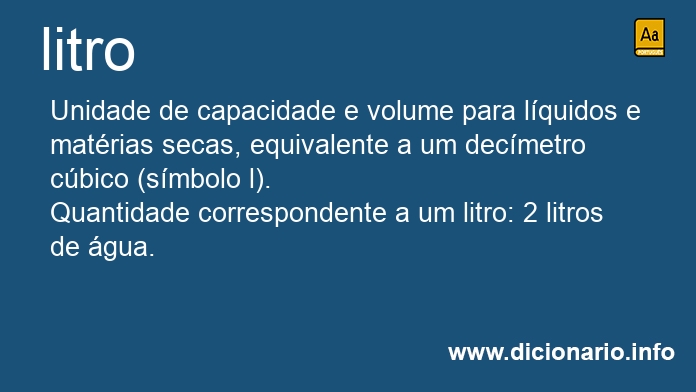 Significado de litros