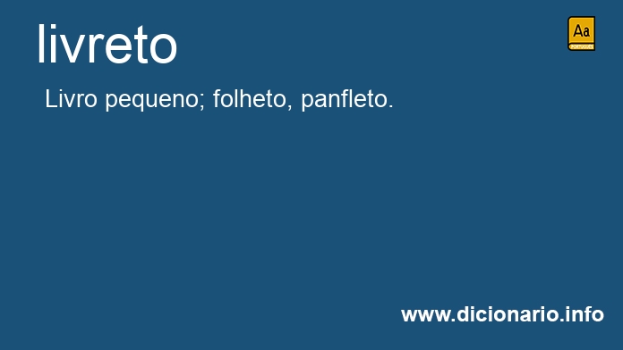 Significado de livreto