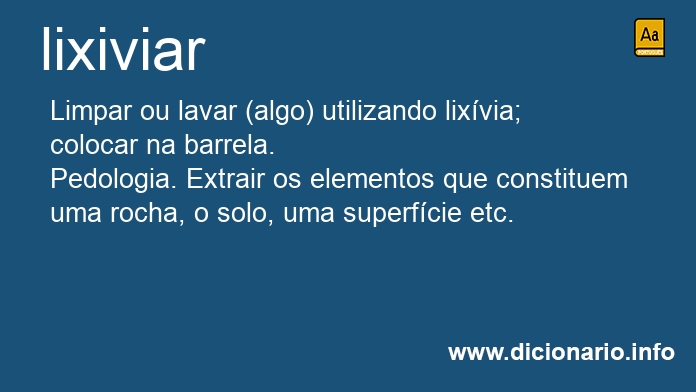 Significado de lixiviando