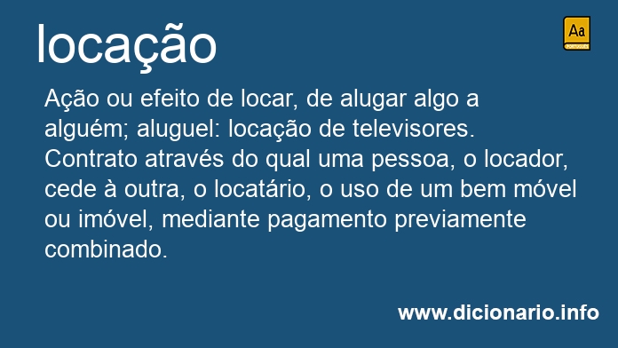 Significado de locao