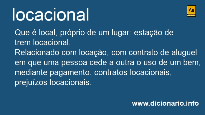 Significado de locacional