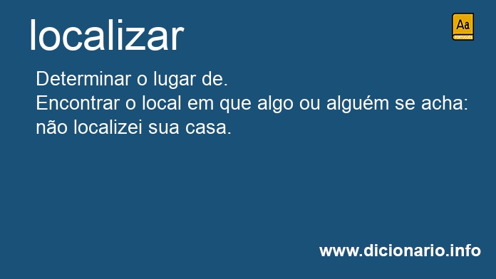 Significado de localizamos